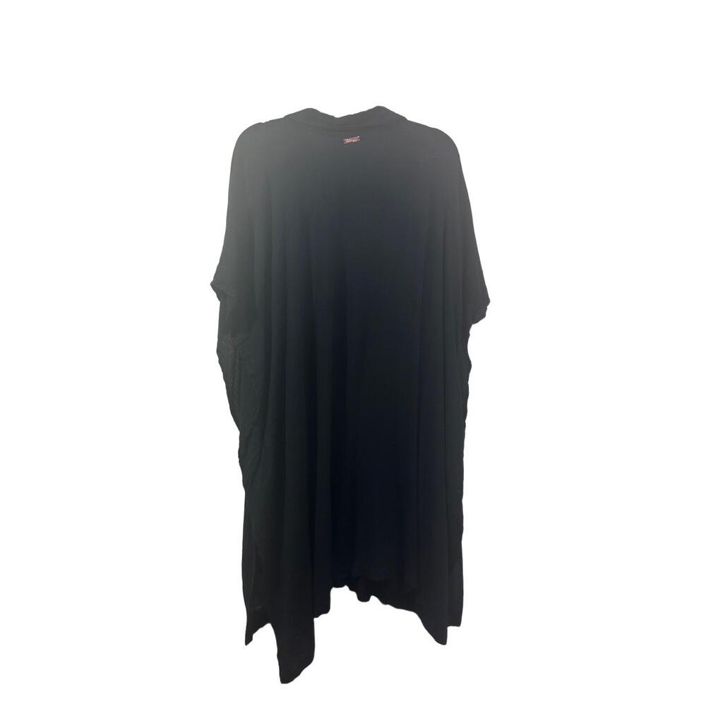 Raisins Swim Coverup Womens Size 1X Black Short Sleeve Collared Shirt Dress - Picture 3 of 12